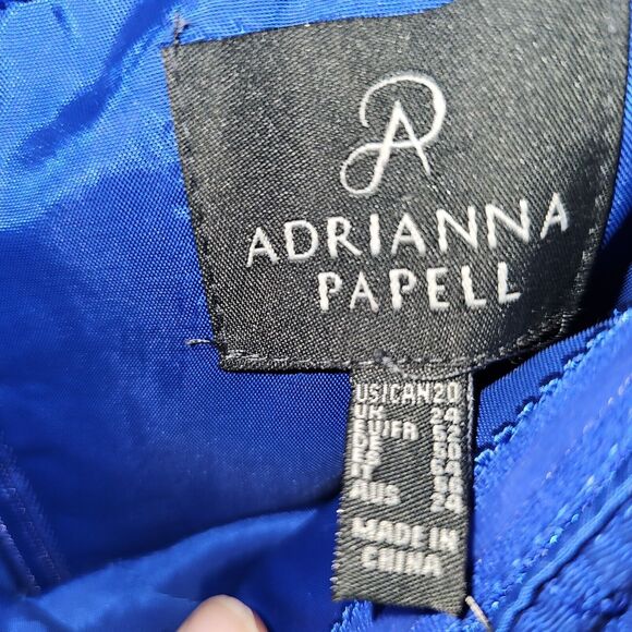NWT Adrianna Papell Royal Blue Dress Plus Size 20 Special Occasion Wedding Guest - Picture 5 of 14